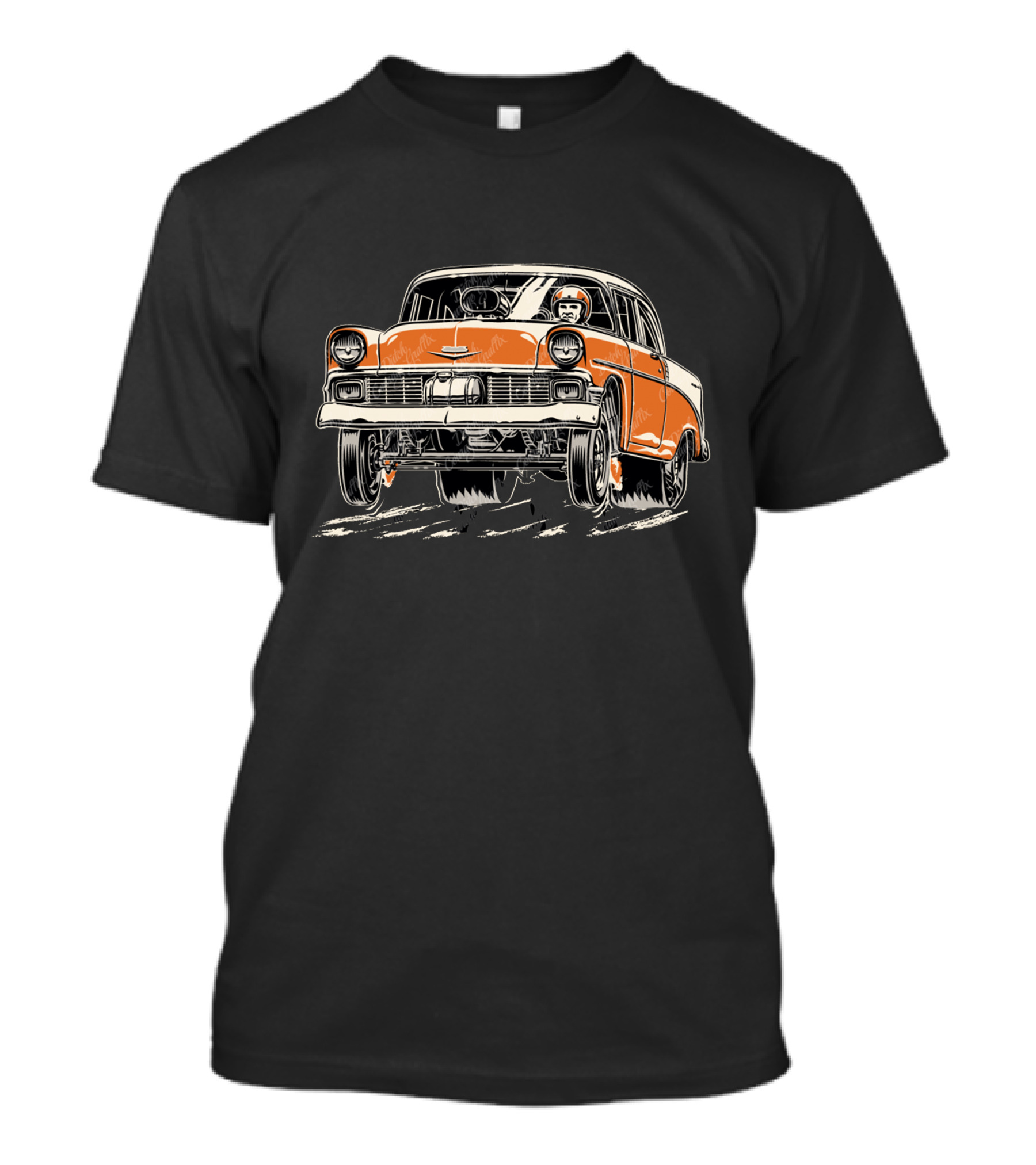 1956 Bowtie Belair Straight Axle Gasser Racing Car T-Shirt