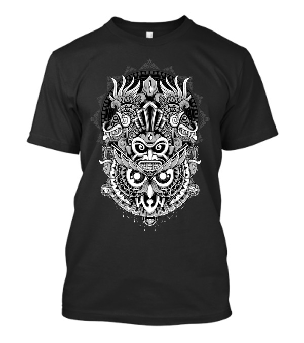 Ancient Prophecy Tribal Owl Mask Sacred Geometry T-Shirt