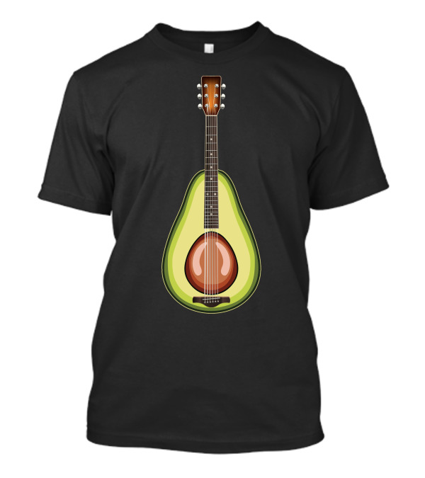 Avocado Shaped Acoustic Guitar Fusion T-Shirt