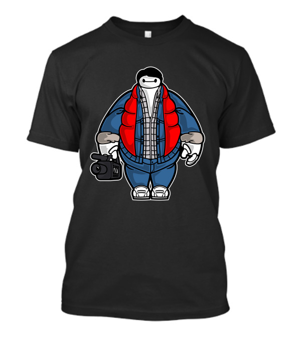 Baymax Marty McFly Fusion Holding Camera T-Shirt