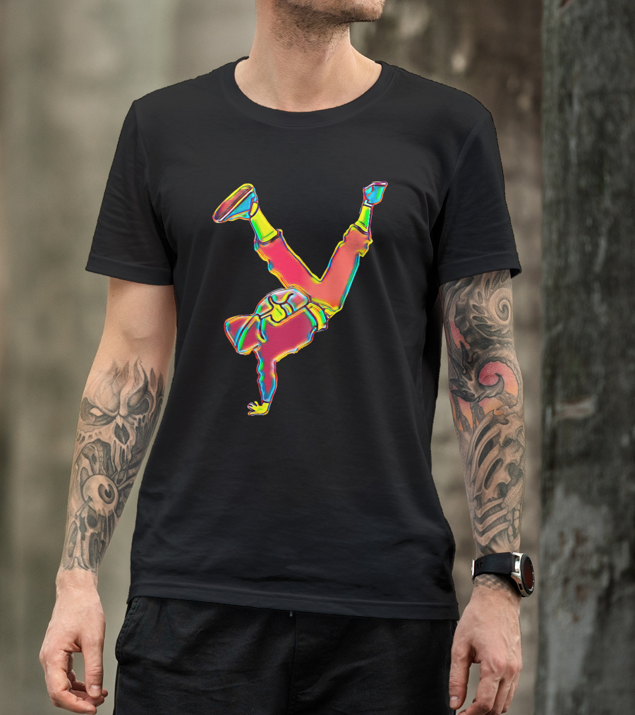 Break Dancing Hip Hop Neon Style Performing Arts T-Shirt