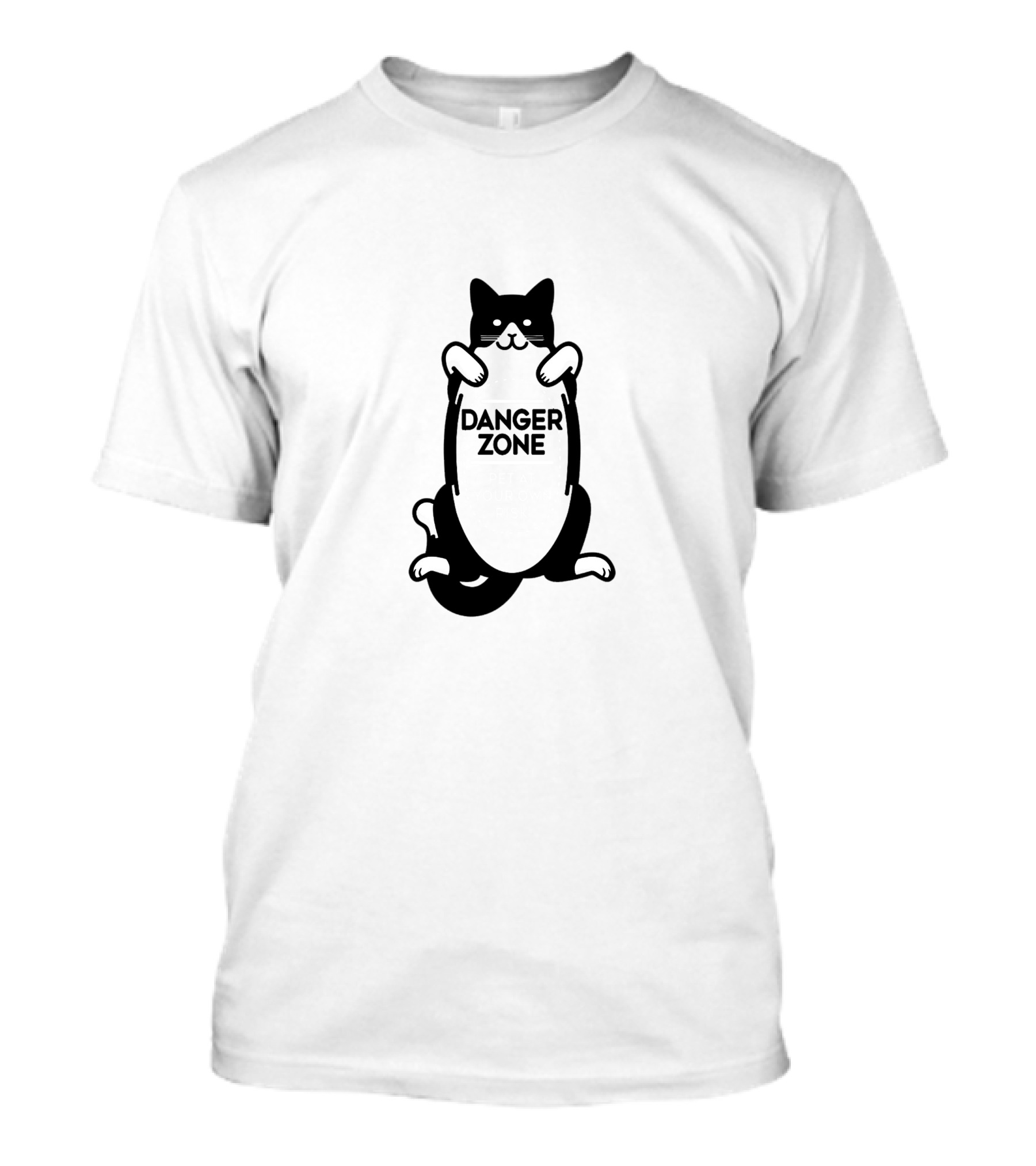 Cat Danger Zone Pet At Your Own Risk T-Shirt