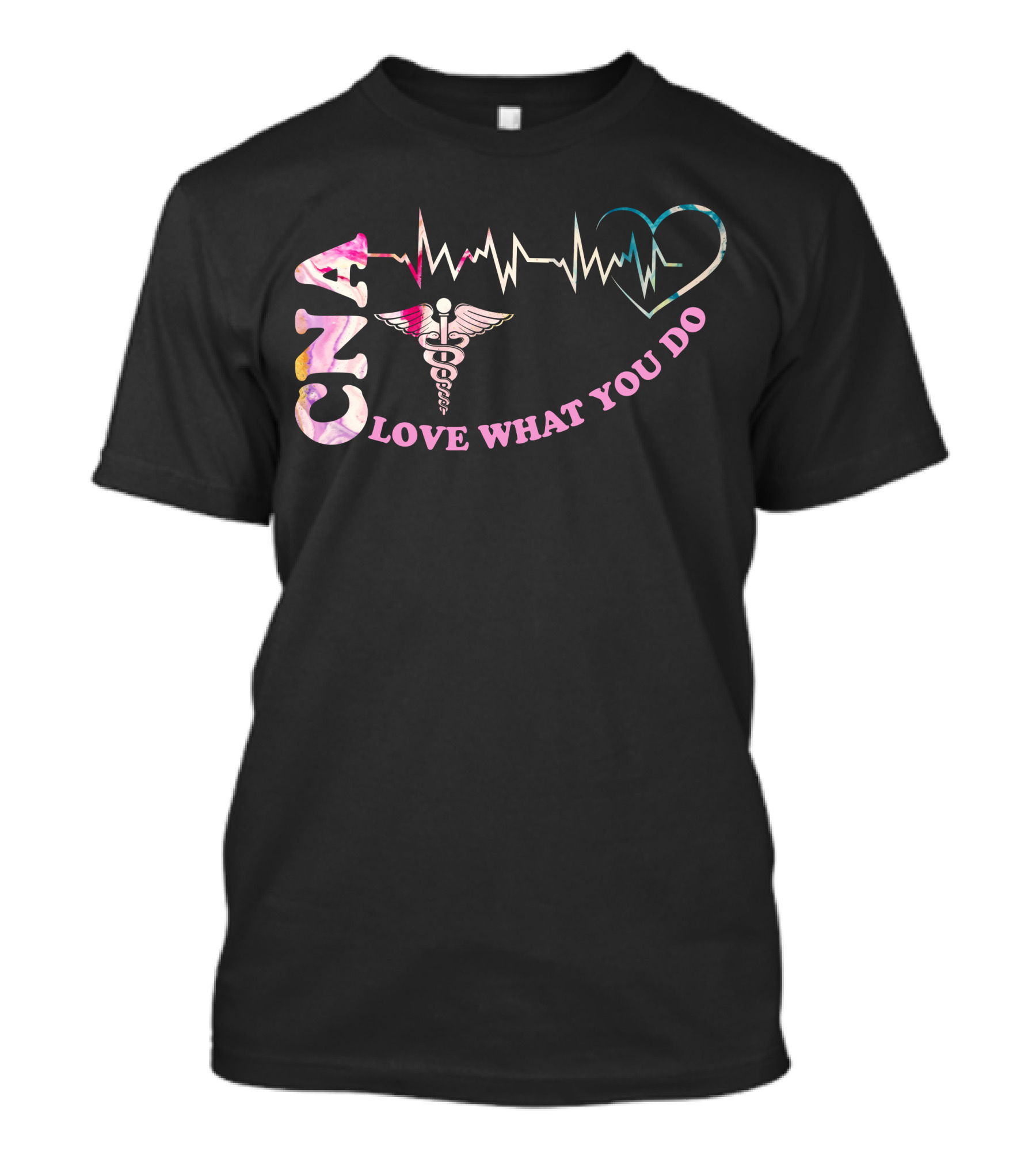 CNA Love What You Do Heartbeat Caduceus T-Shirt