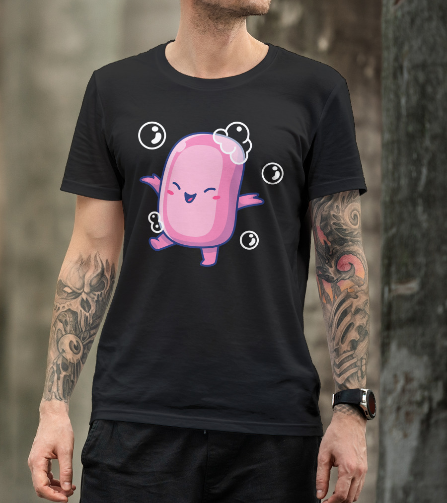 Cute Dancing Soap Bar Bubbles T-Shirt