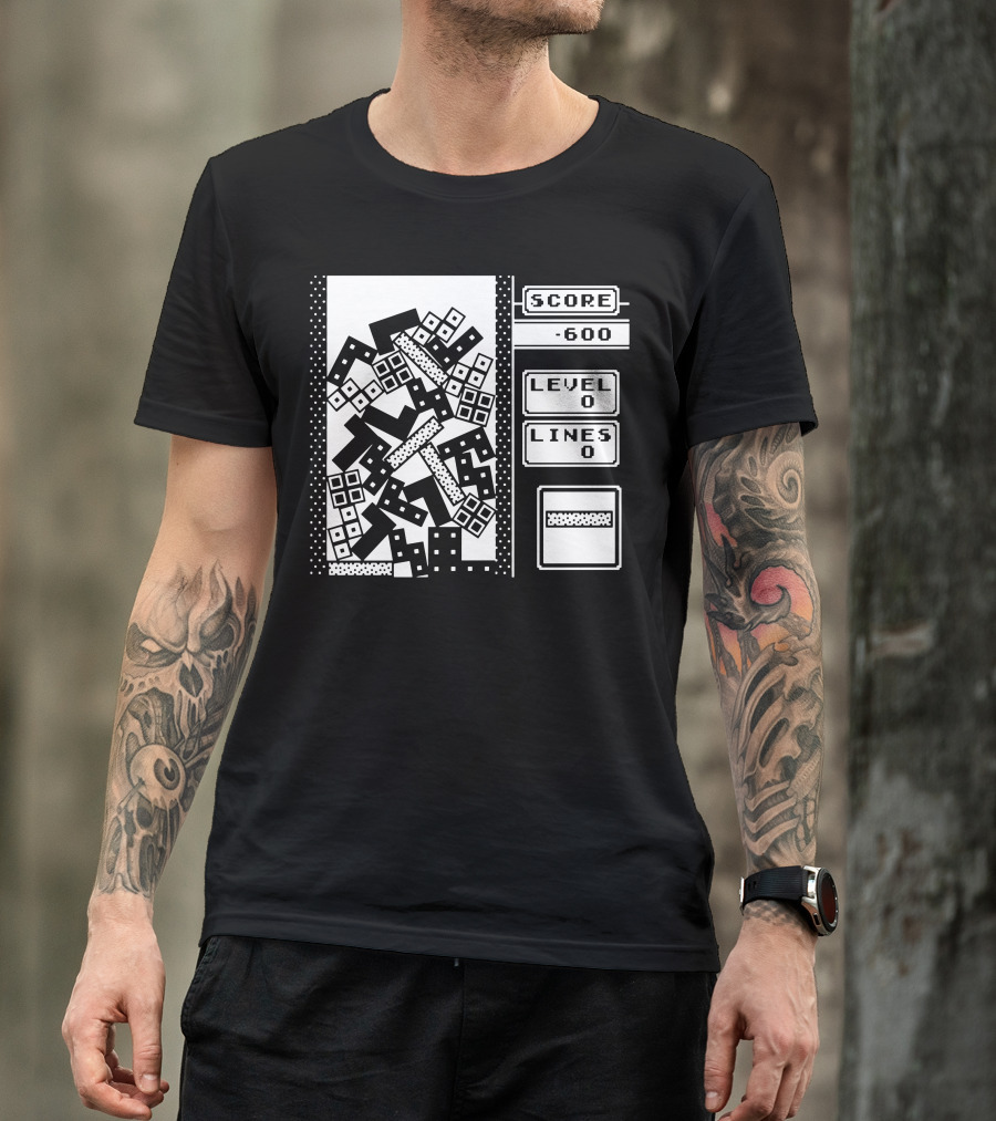 Score -600 Level 0 Lines 0 Disaster T-Shirt