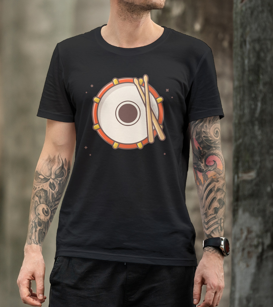 Drum Snare Percussion With Sticks T-Shirt