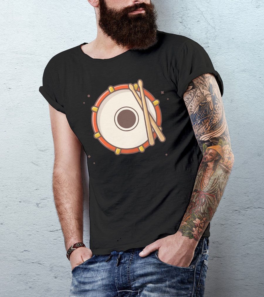 Drum Snare Percussion With Sticks T-Shirt
