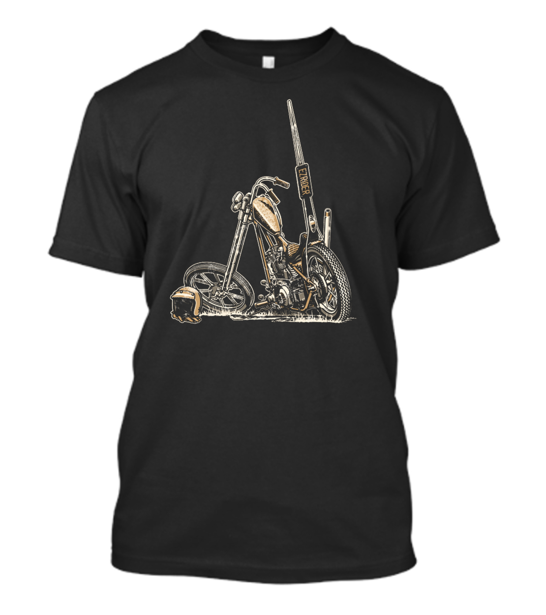 Early Shovel Skinny Chopper Vintage Motorcycle Eraser T-Shirt