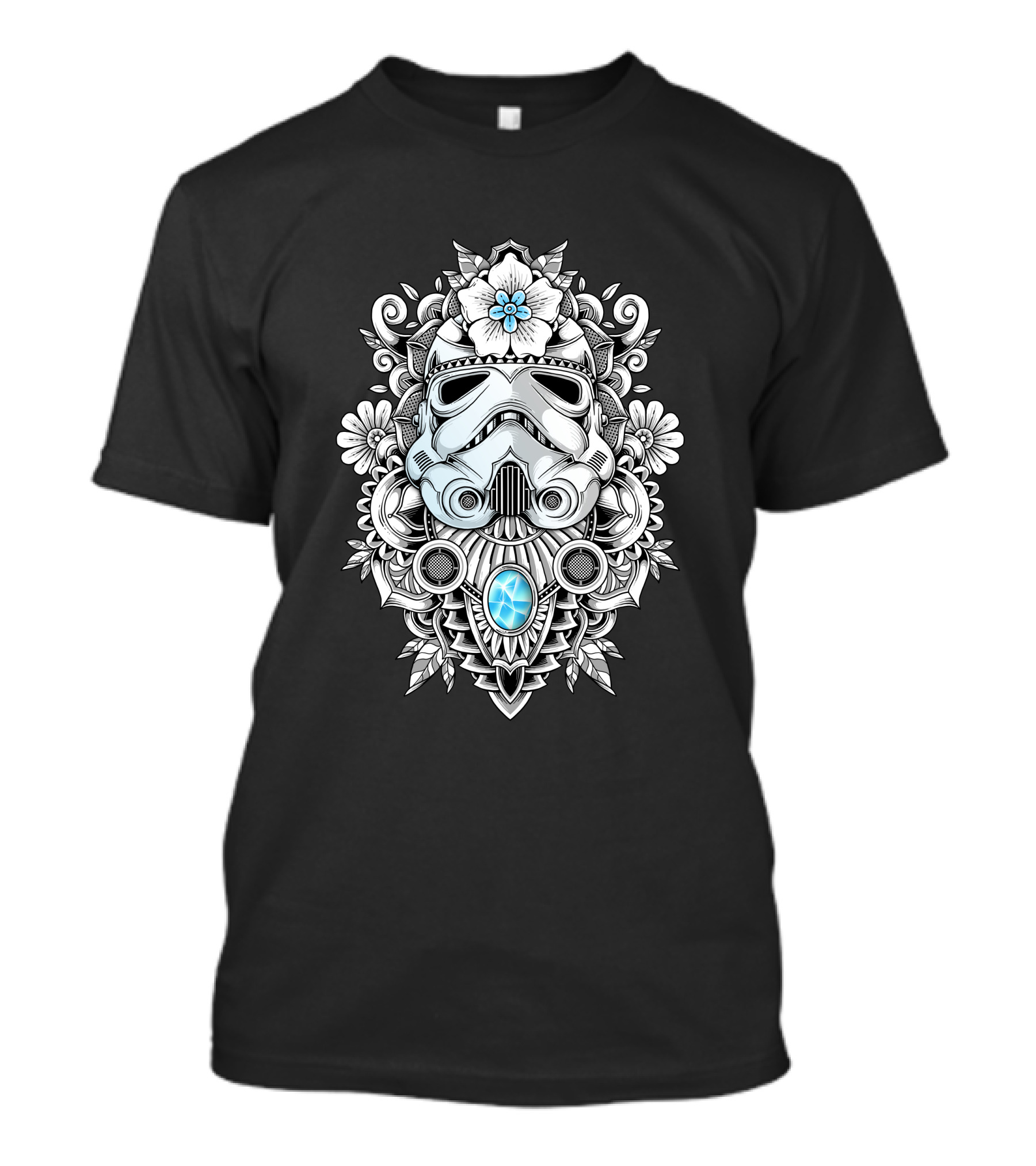 Stormtrooper Ornate Helmet Floral T-Shirt