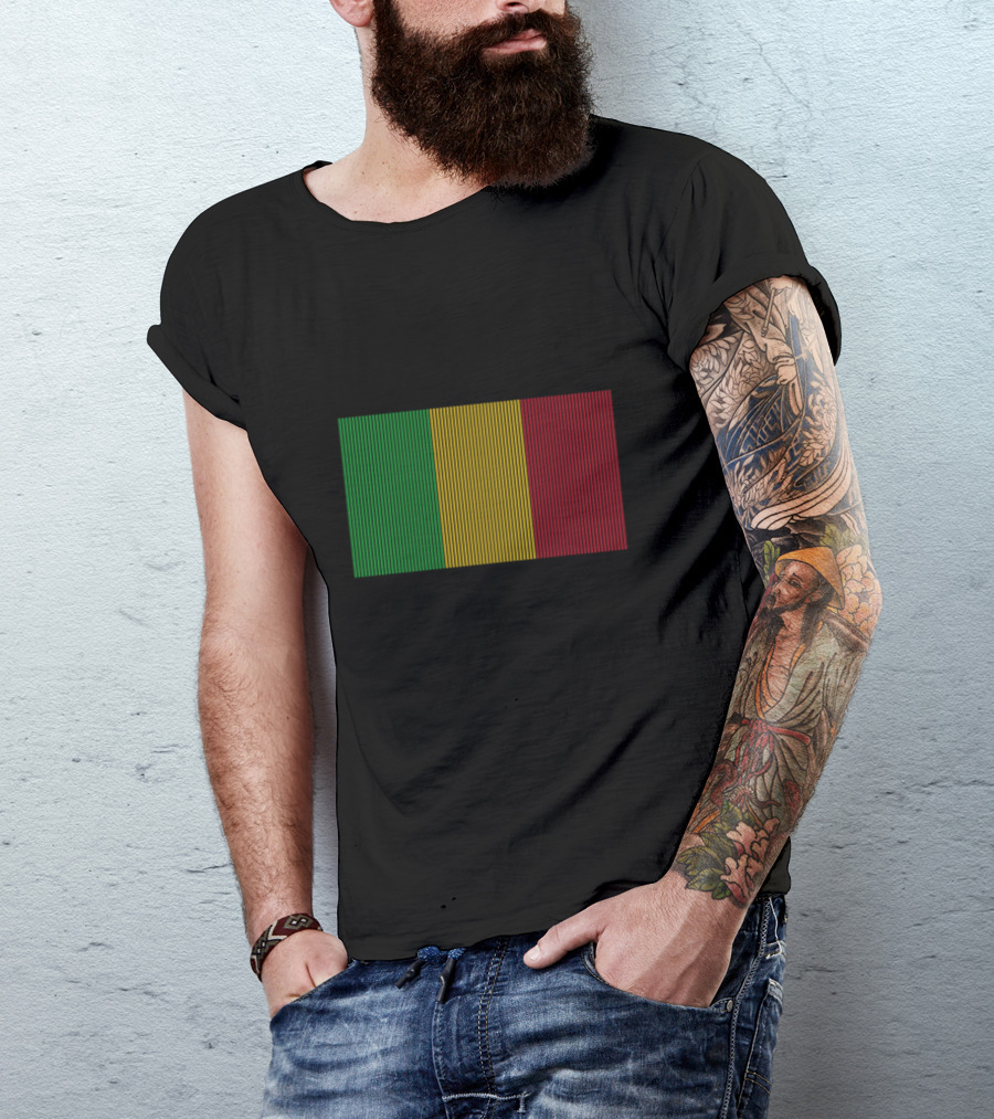 Flag Of Mali Vertical Stripes T-Shirt