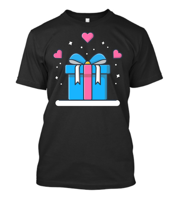 Gifts Box With Love Hearts And Stars T-Shirt