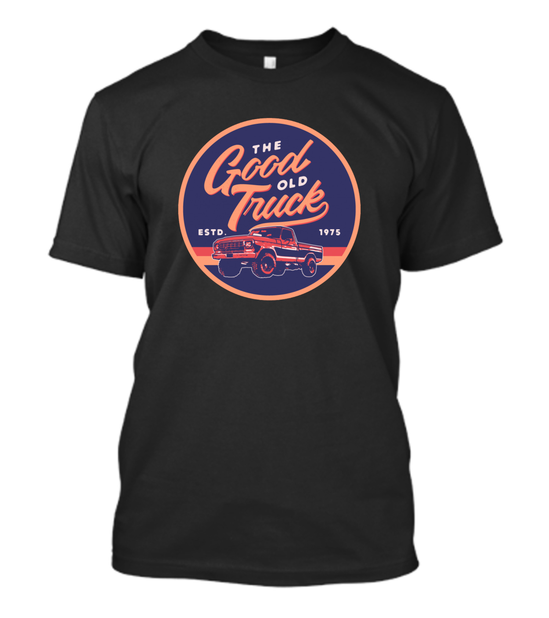 The Good Old Truck Estd 1975 Classic Pickup Badge T-Shirt