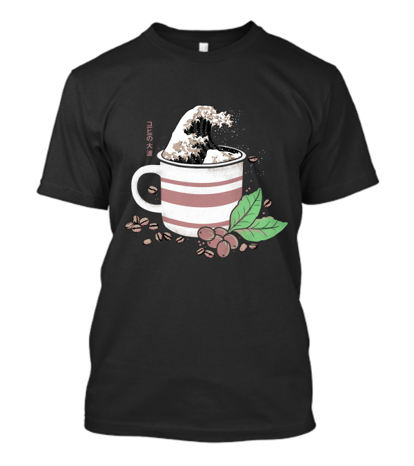 Great Wave Coffee Kanagawa Style Cup Beans T-Shirt