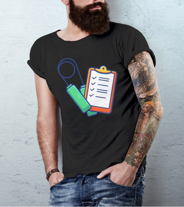 Workout Routine Checklist And Resistance Band Fitness T-Shirt