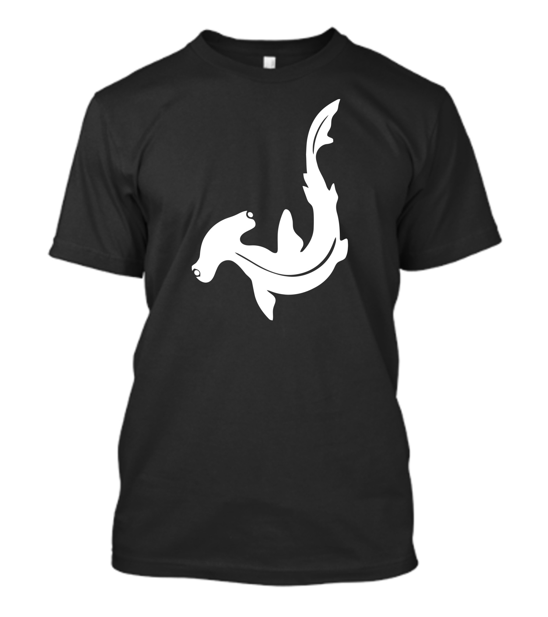 Hammerhead Shark Silhouette Simple T-Shirt