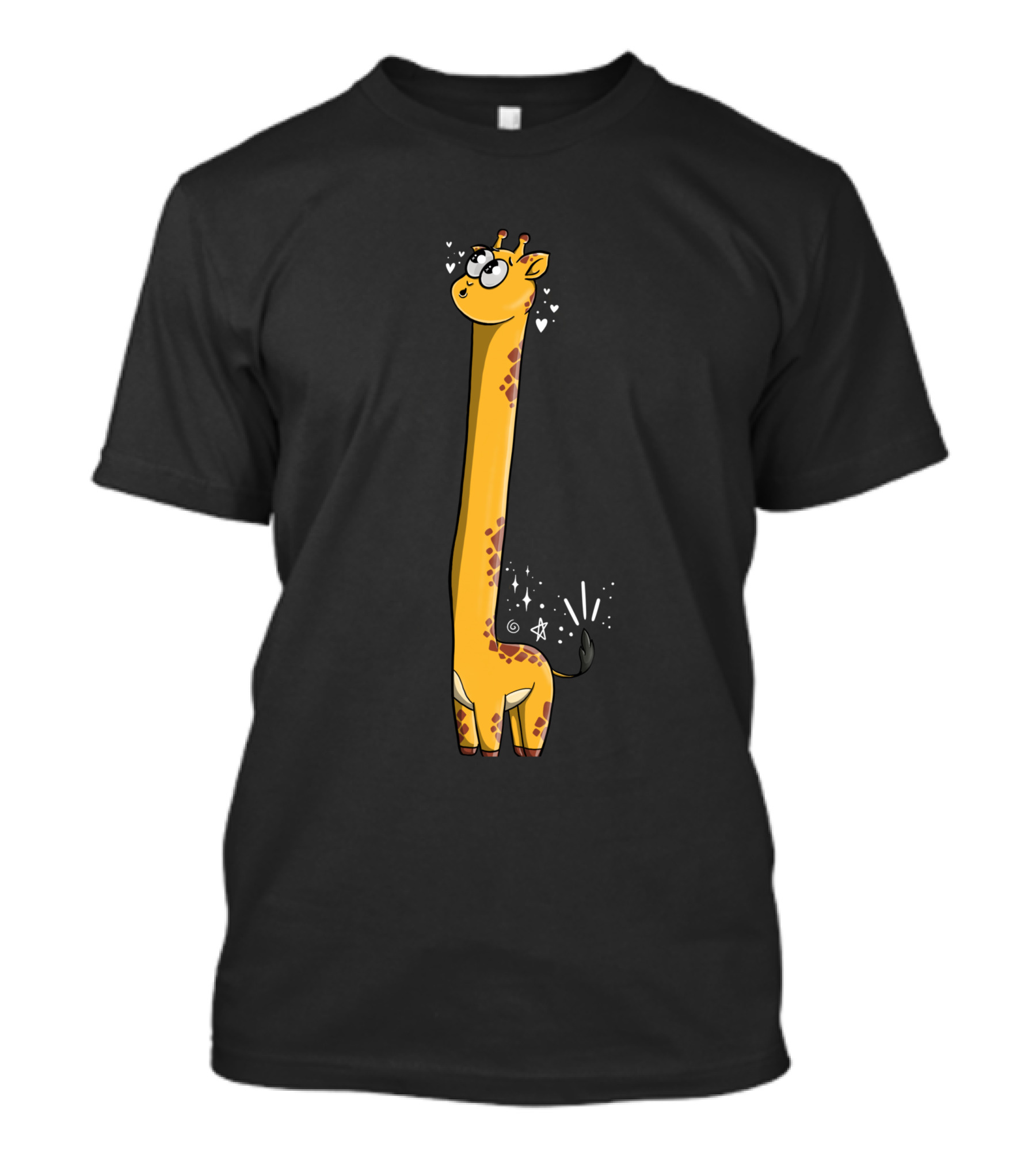 Hey Gorgeous Giraffe With Sparkling Stars And Heart Bubbles T-Shirt