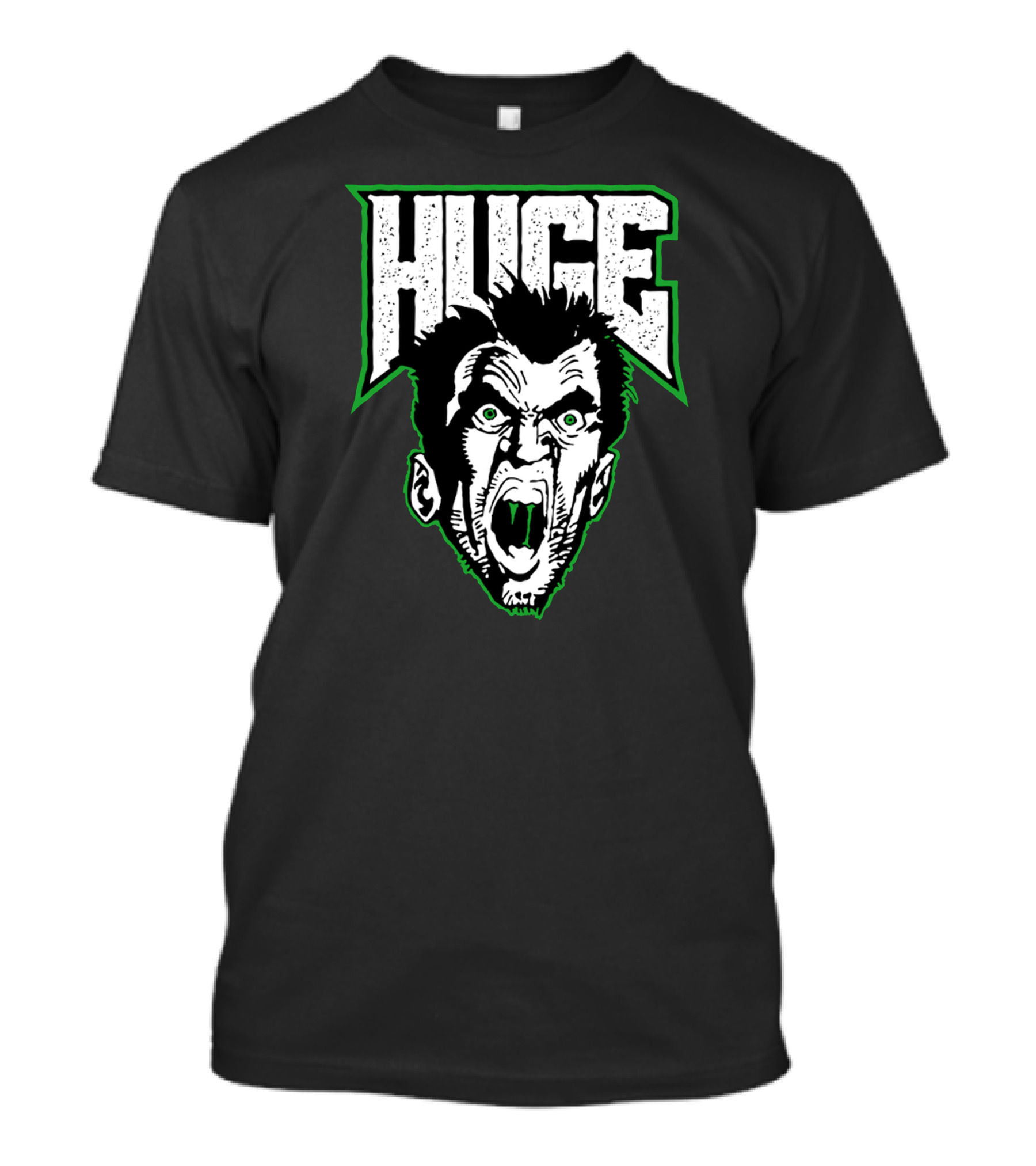 Huge Text With Shocked Face Illustration In T-Shirt