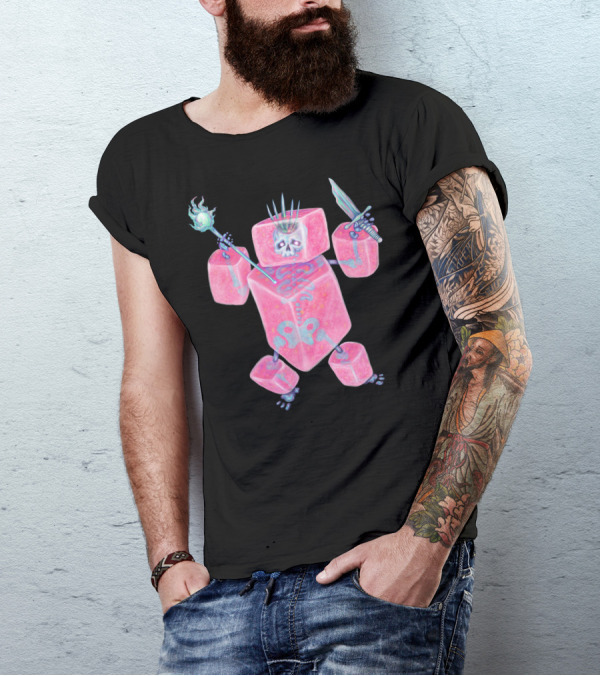 L For Lokum Litch Turkish Delight Wraith Fantasy Cube Skeleton Mage T-Shirt