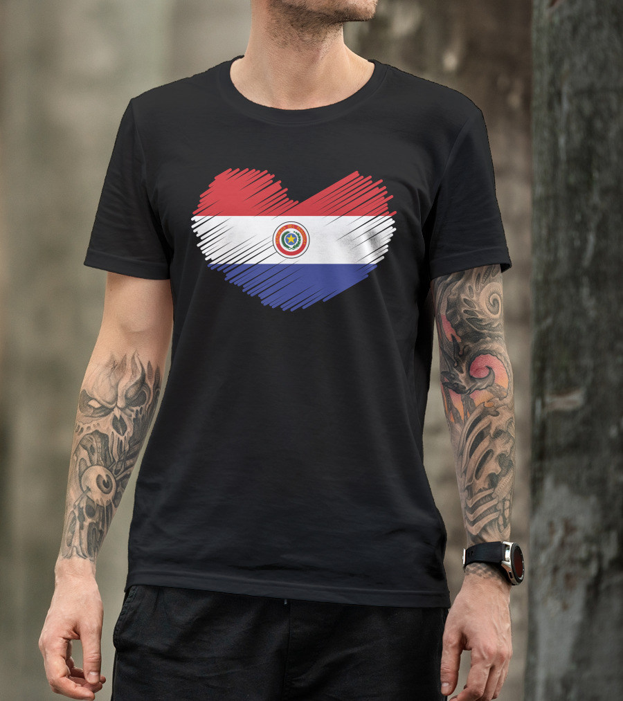 Paraguay Heart Flag Love T-Shirt