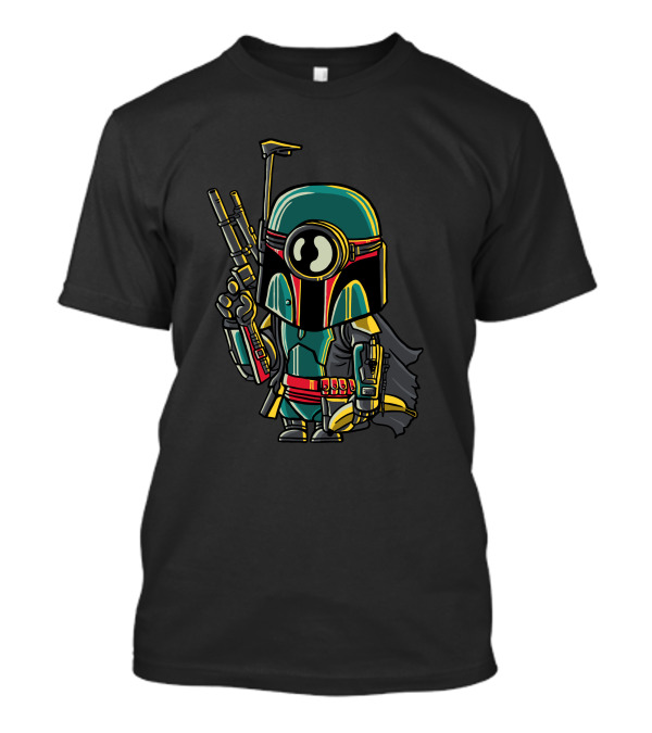 Minion Boba Fett Character Crossover Iconic Helmet Armor T-Shirt