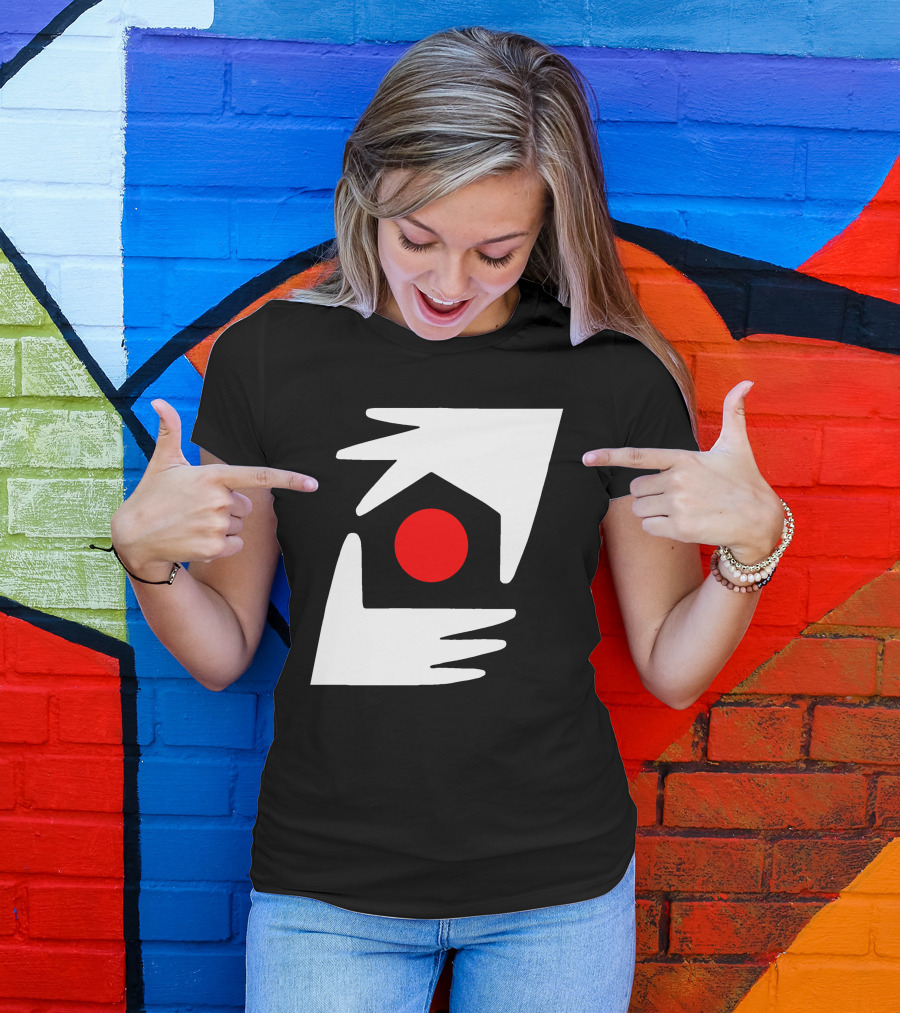One World Together Hands Red Circle Unity Emblem T-Shirt