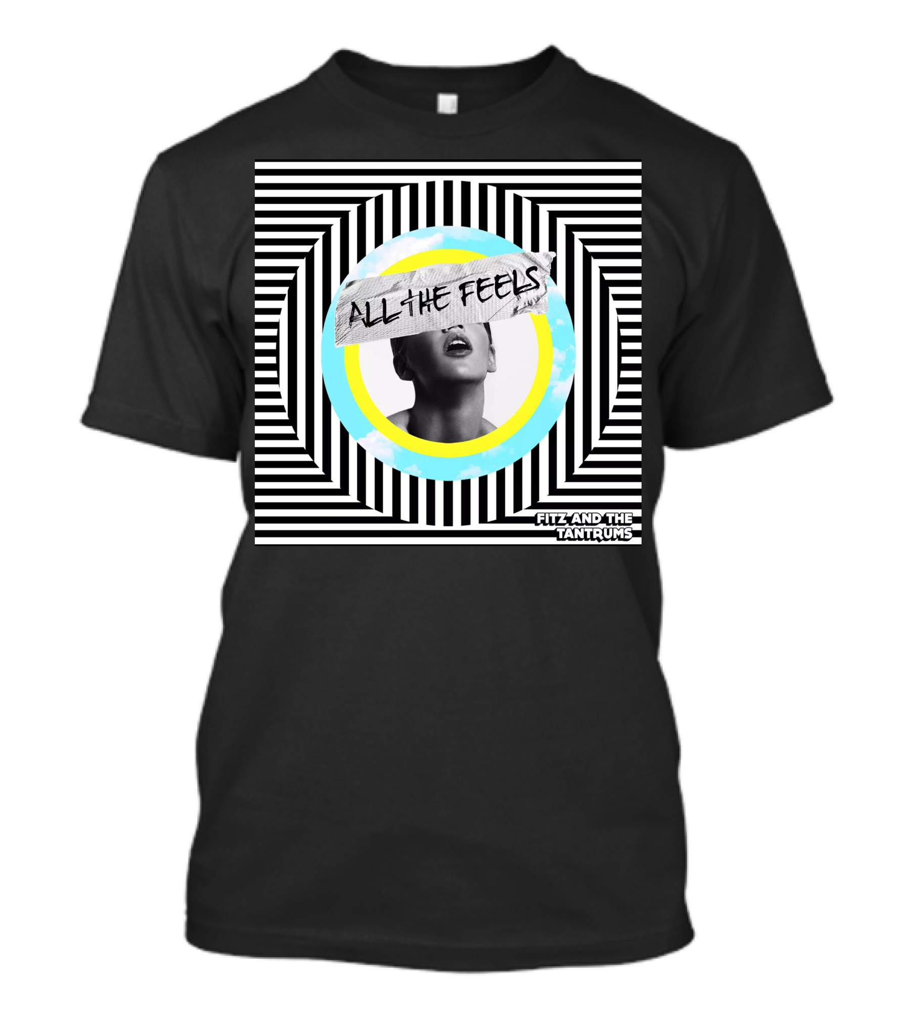 All The Feels Fitz And The Tantrums Black And White Stripes T-Shirt