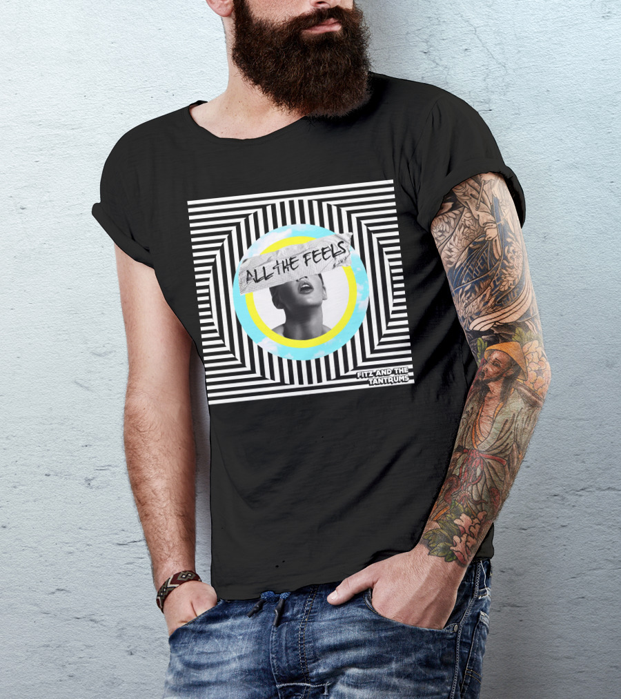 All The Feels Fitz And The Tantrums Black And White Stripes T-Shirt