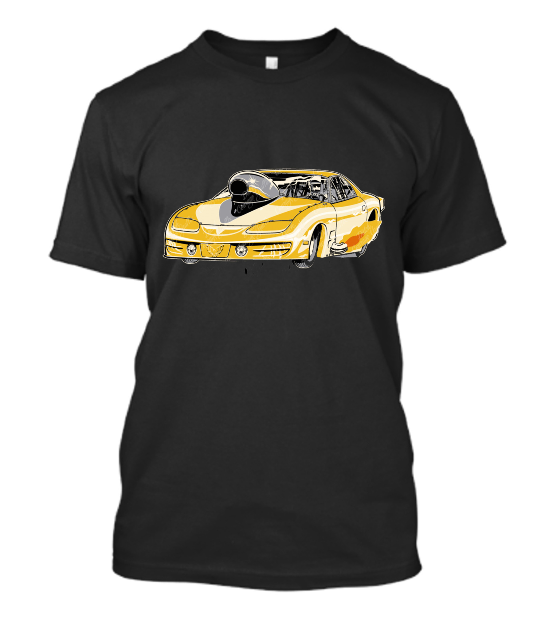 Poncho Firebird High-Performance Drag Racing Car T-Shirt