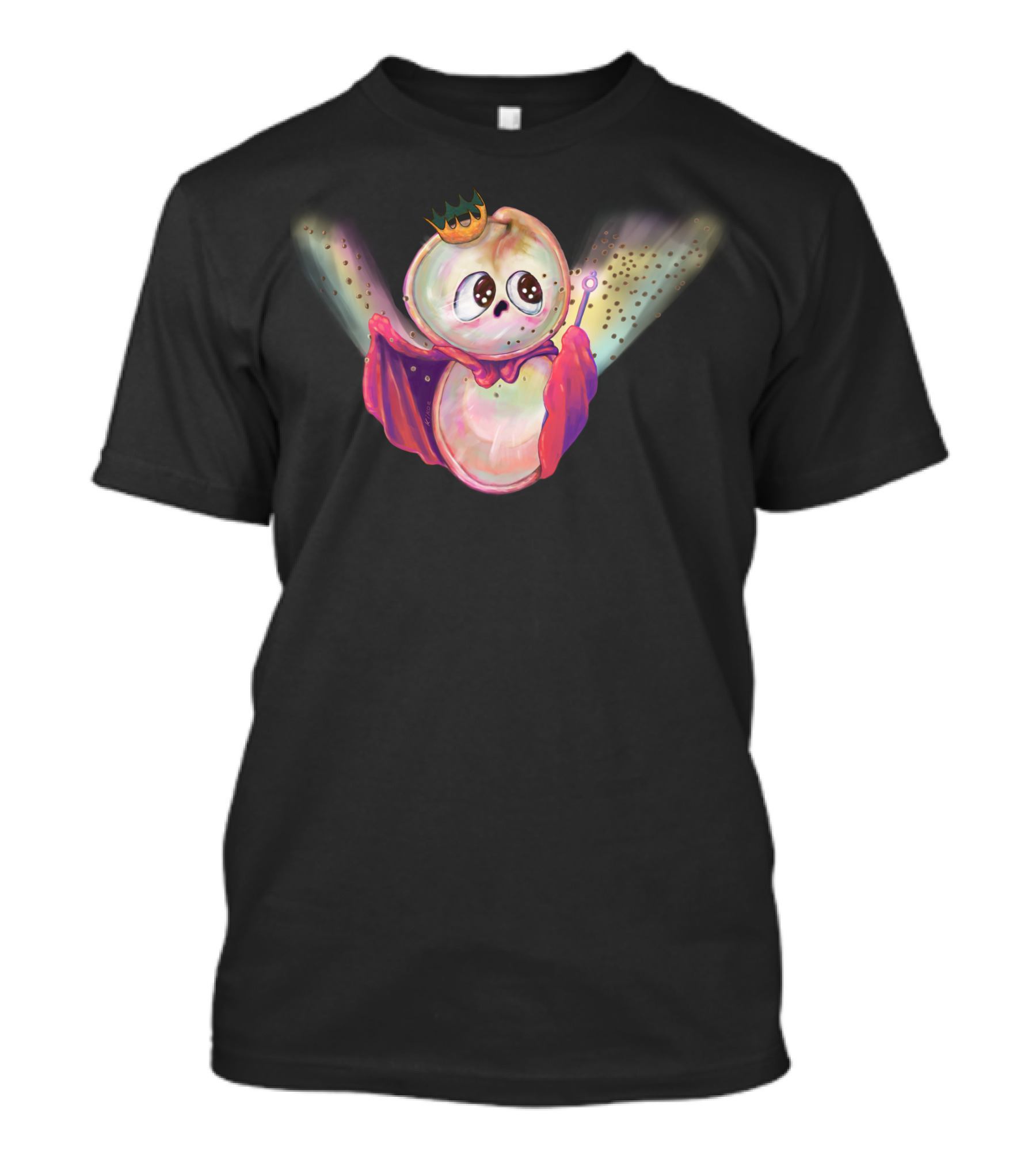 Queen Of Quinoa Q Character With Crown And Cape T-Shirt