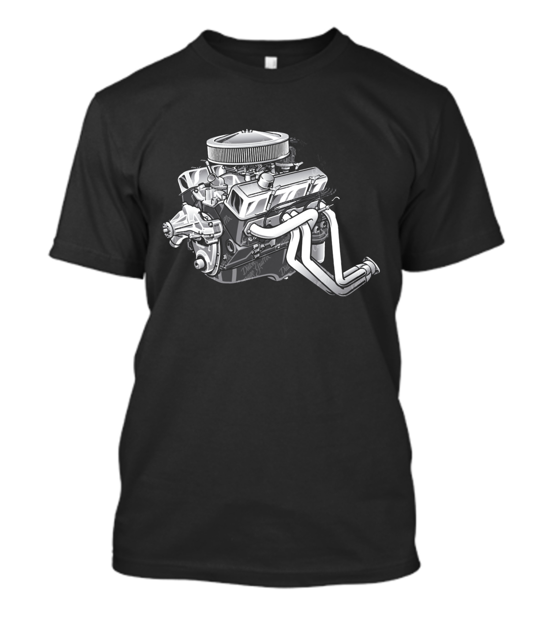 SBC Small Block Engine Drawing T-Shirt