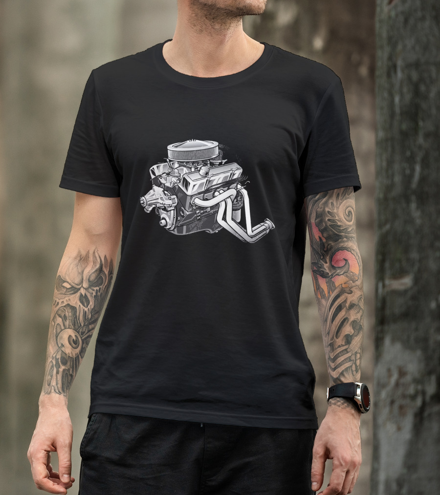 SBC Small Block Engine Drawing T-Shirt