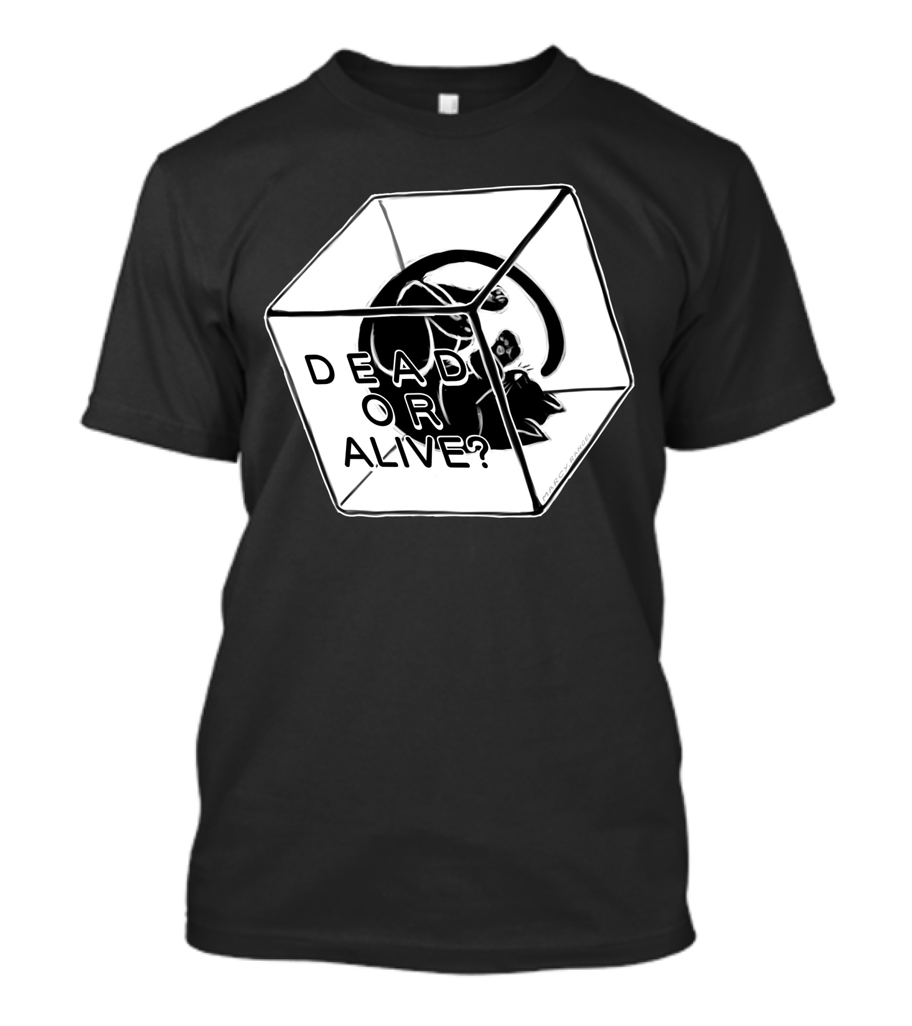 Schrodinger Cat Dead Or Alive Mystery Cube T-Shirt