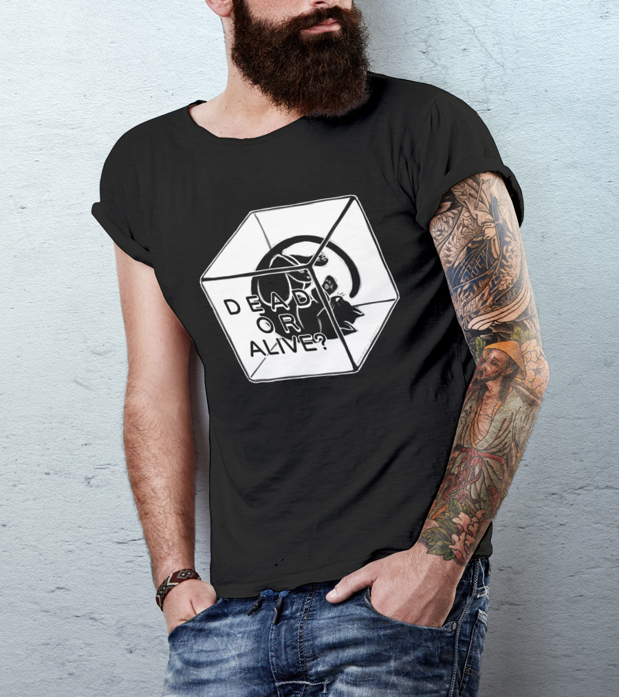 Schrodinger Cat Dead Or Alive Mystery Cube T-Shirt