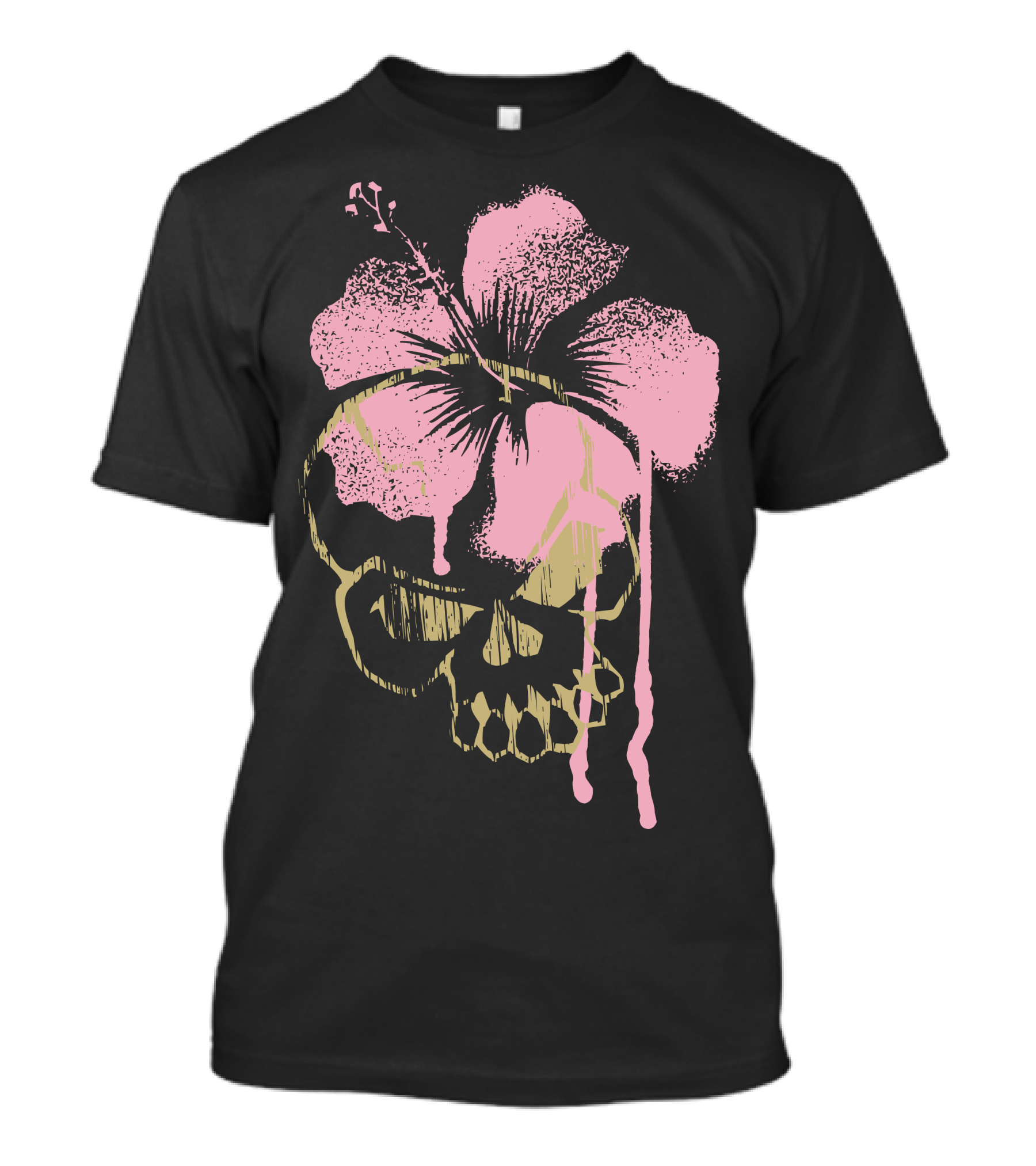Skull Flower Hibiscus Fusion T-Shirt