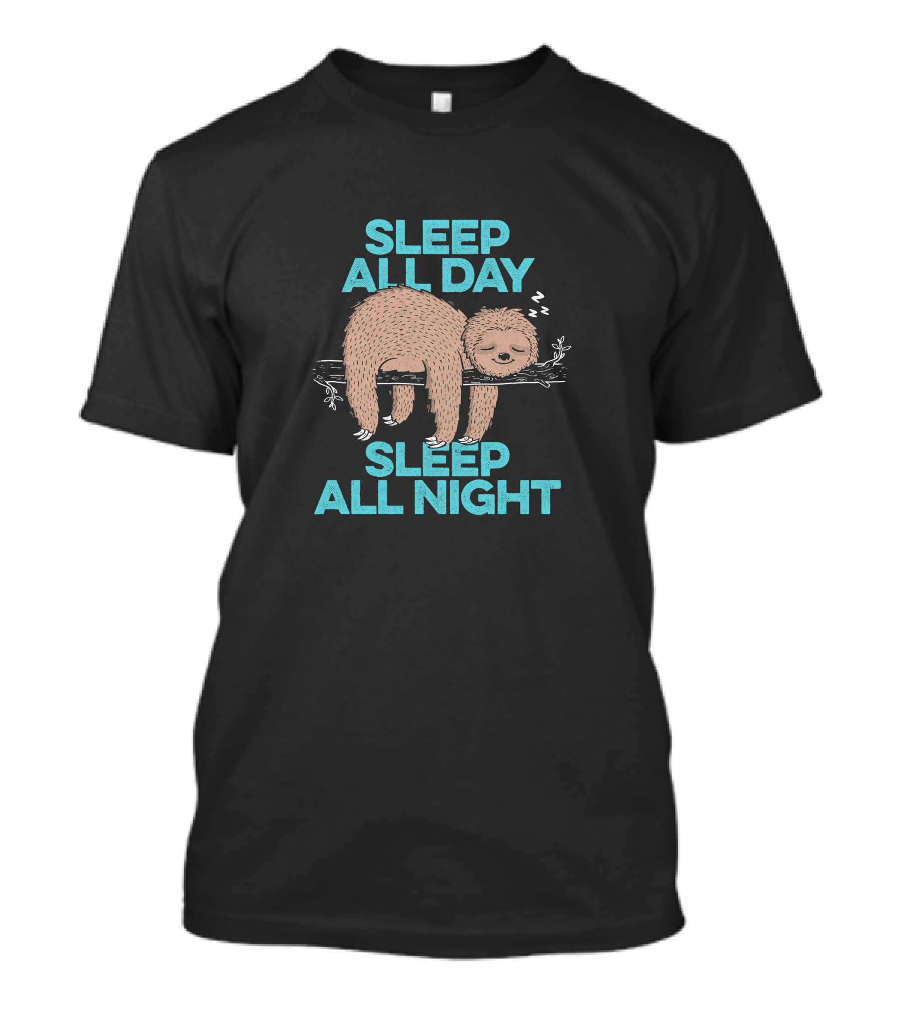 Sleep All Day Sleep All Night Sloth Zzz T-Shirt