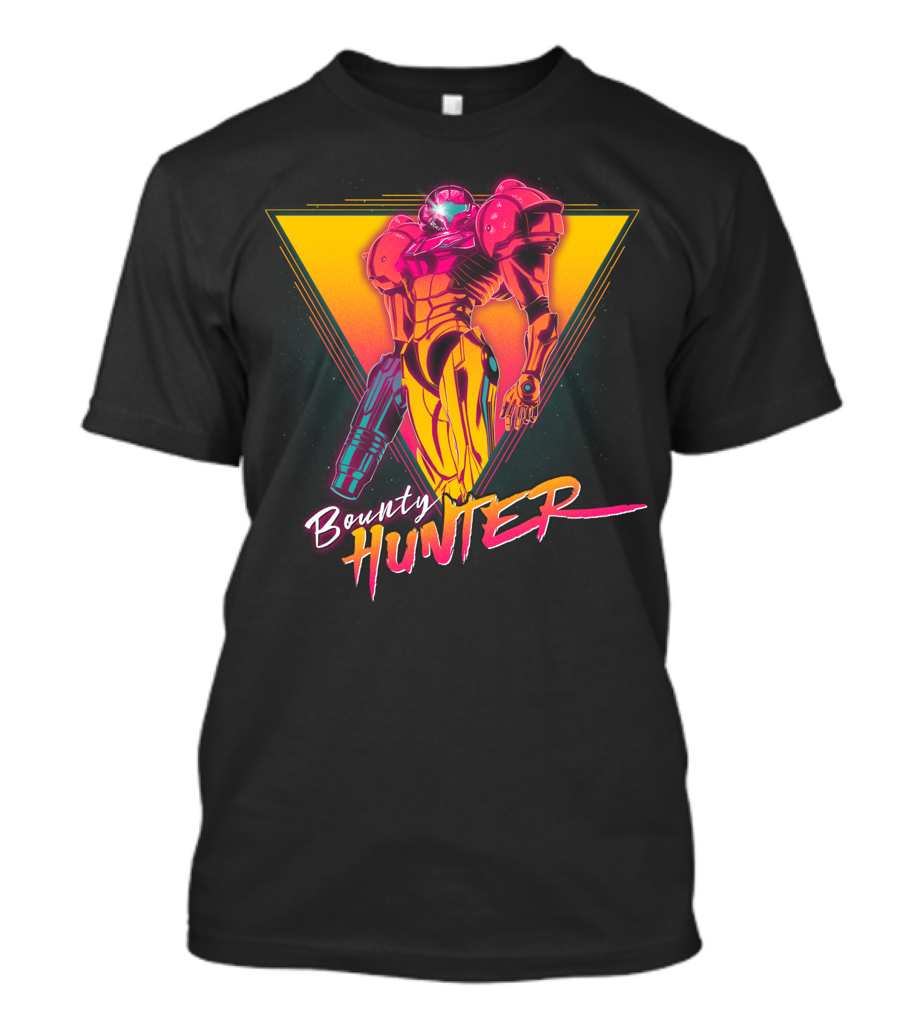 Bounty Hunter Neon Mech Warrior T-Shirt