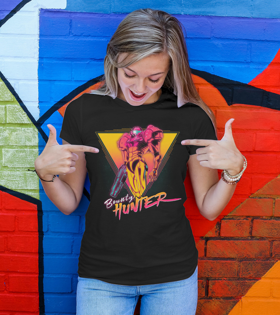 Bounty Hunter Neon Mech Warrior T-Shirt