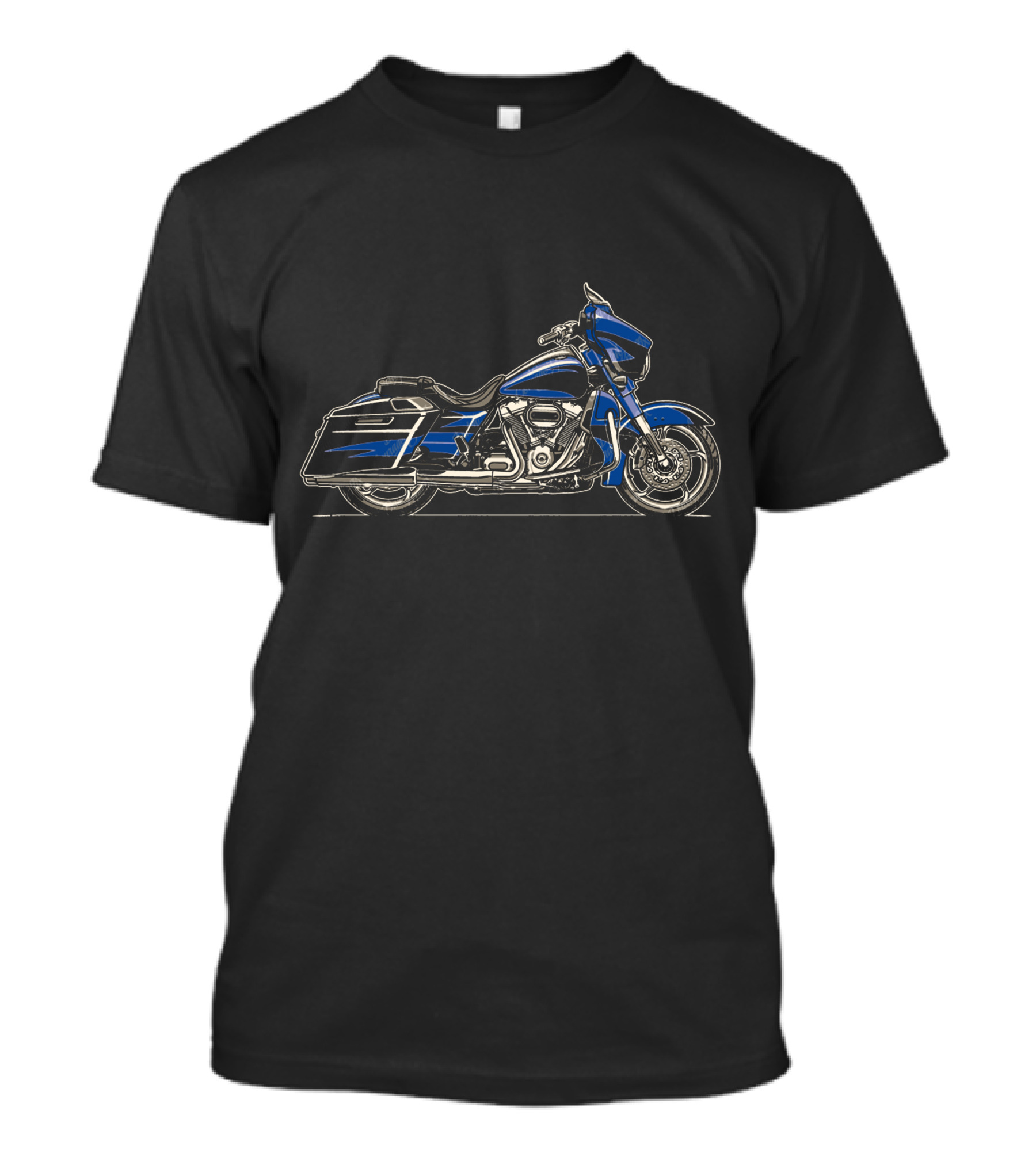 Street Glide Bagger Blue Motorcycle T-Shirt