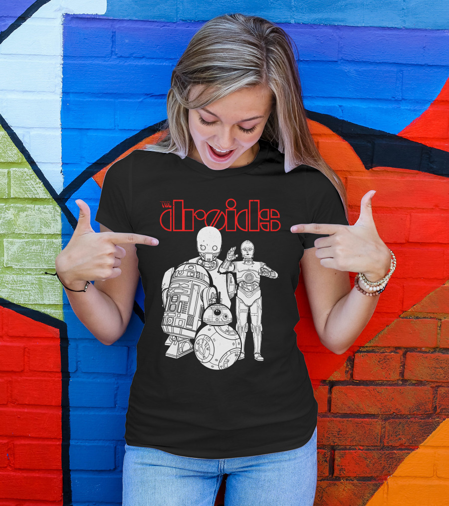 The Droids R2-D2 BB-8 C-3PO K-2SO Star Wars Characters T-Shirt