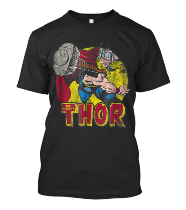 The Mighty Thor Hammer Vintage Comic T-Shirt