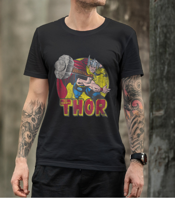 The Mighty Thor Hammer Vintage Comic T-Shirt
