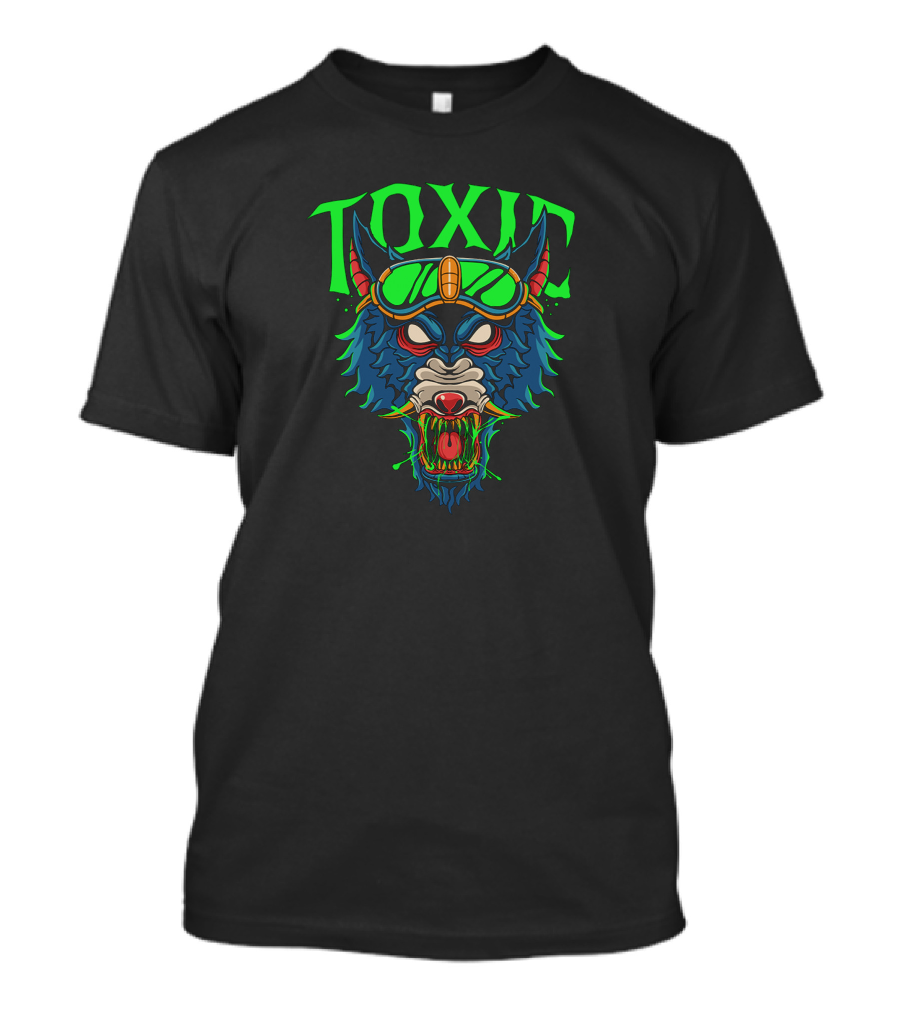 TOXIC Wolf Dripping Acidic Fangs T-Shirt