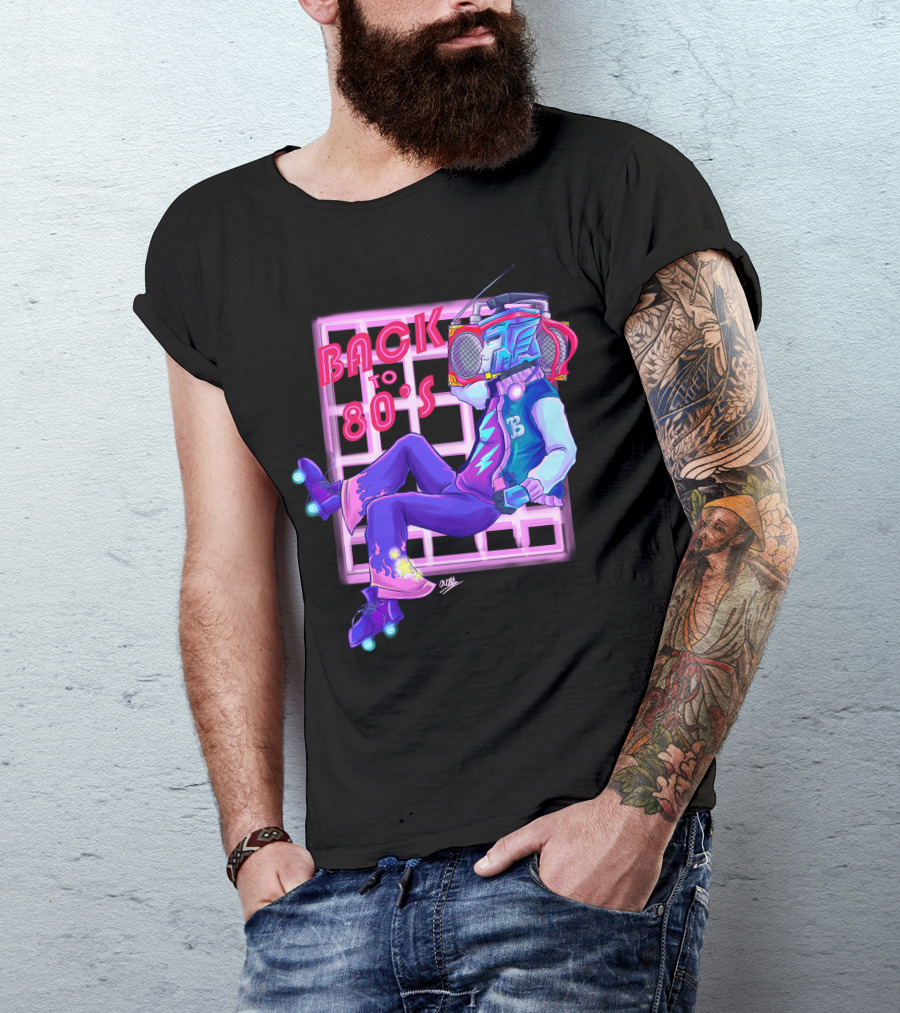 Blurr Transformers Back To 80s Retro Roller Skates T-Shirt