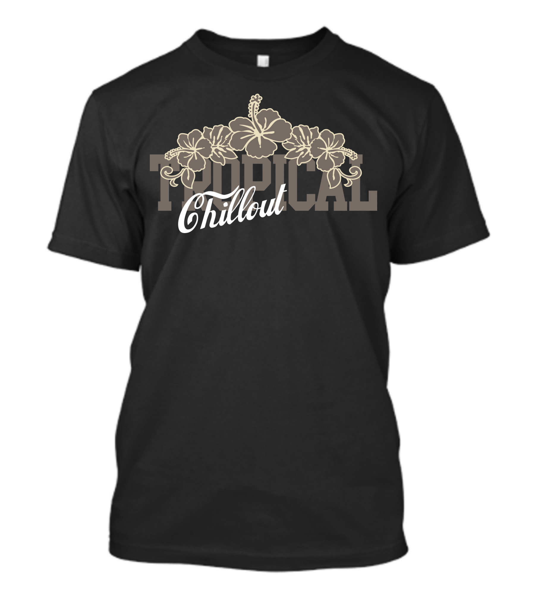 Tropical Chillout Hibiscus Flower T-Shirt