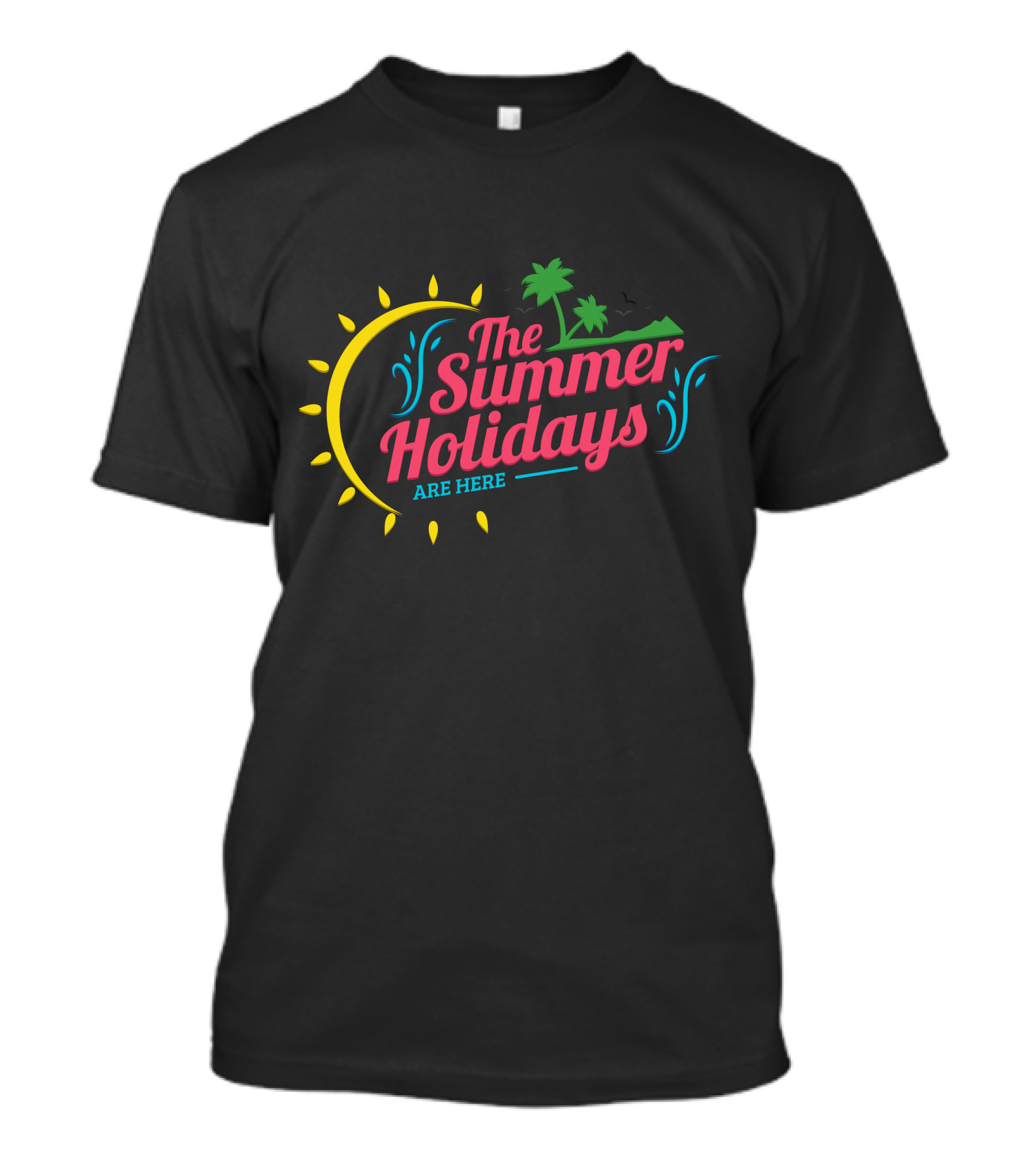The Summer Holidays Are Here Tropical Palm Sun T-Shirt