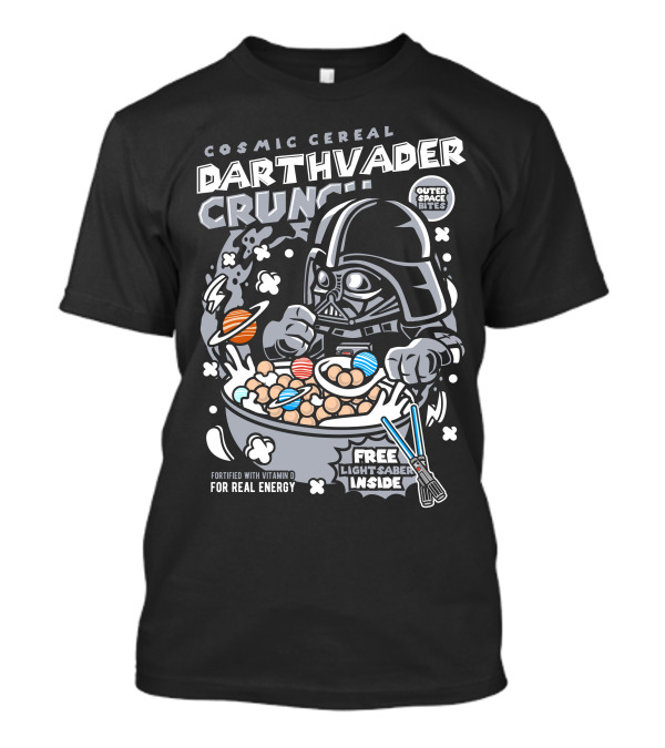 Cosmic Cereal Darth Vader Crunch Free Lightsaber Inside Outer Space Bites T-Shirt