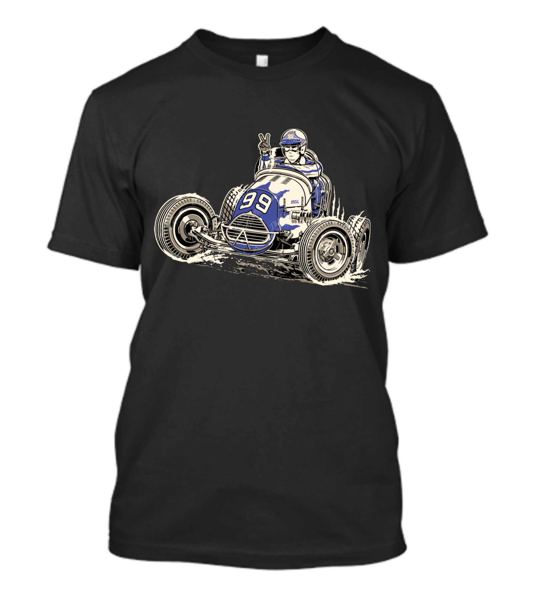 Vintage Midget Dirt Track Sprint Car Racer Number 99 T-Shirt