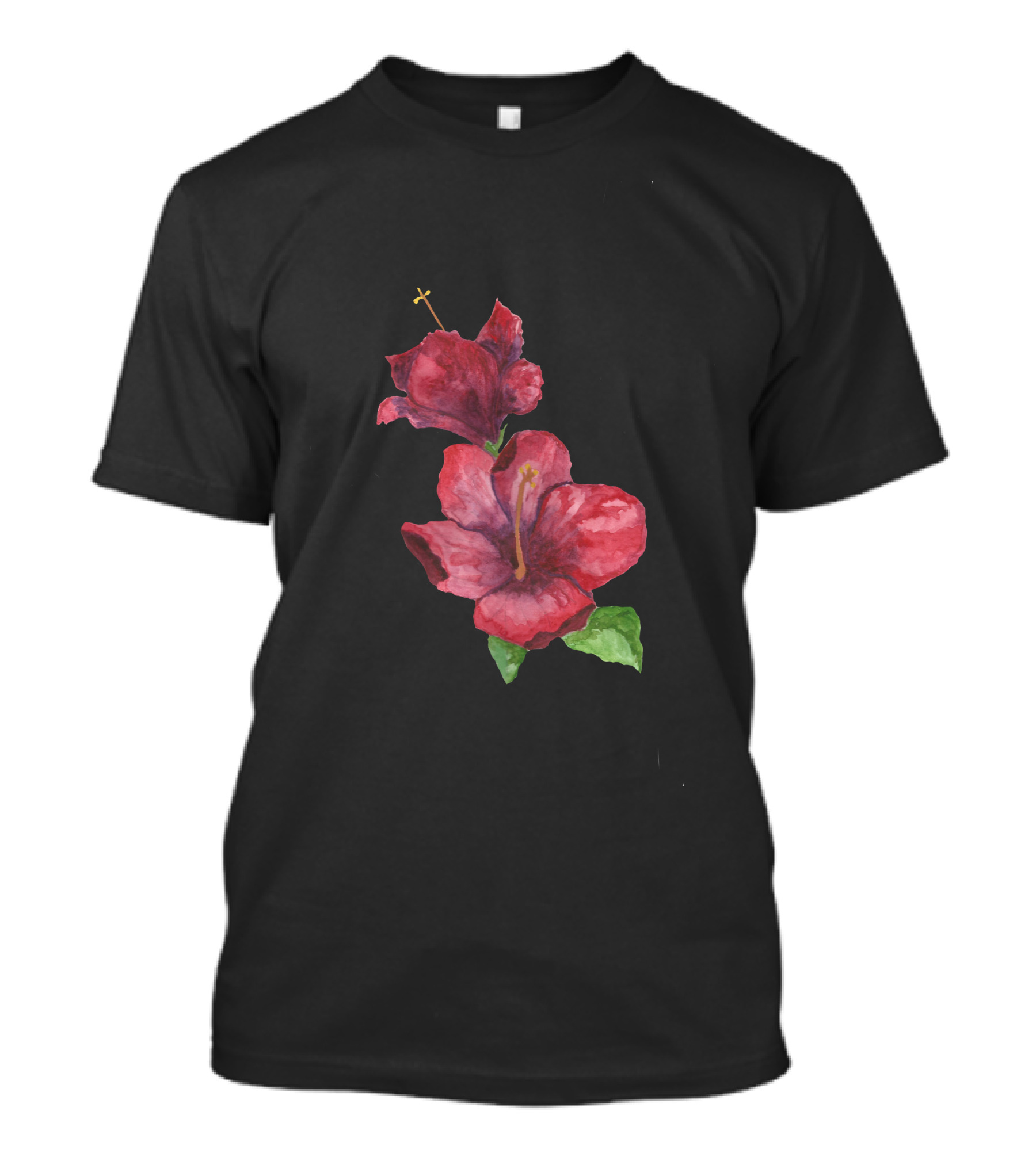 Watercolor Hibiscus Blossoms T-Shirt