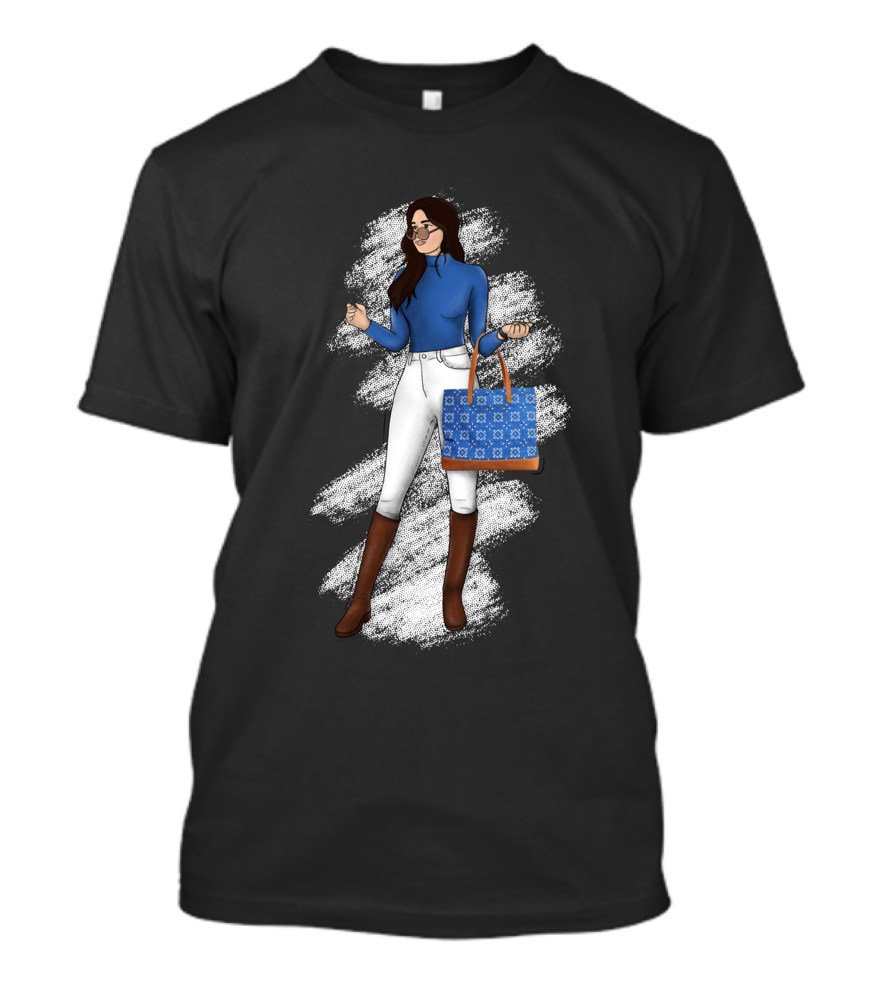 Wear Yourself Confidently With Stylish Blue And White Fashion T-Shirt