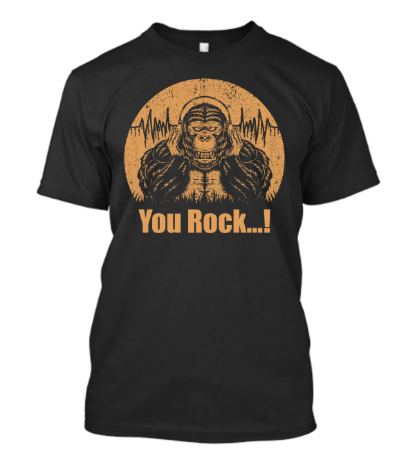 You Rock Gorilla Headphones Soundwave T-Shirt